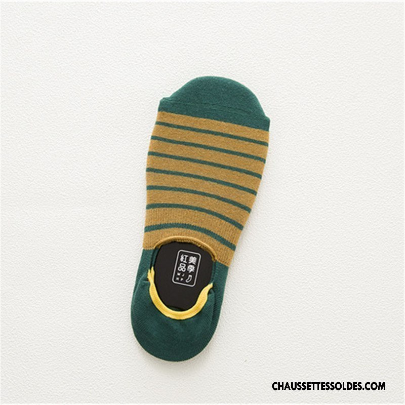 Chaussettes Courtes Homme 100% Coton Le Nouveau Hiver Rayé L'automne Clair