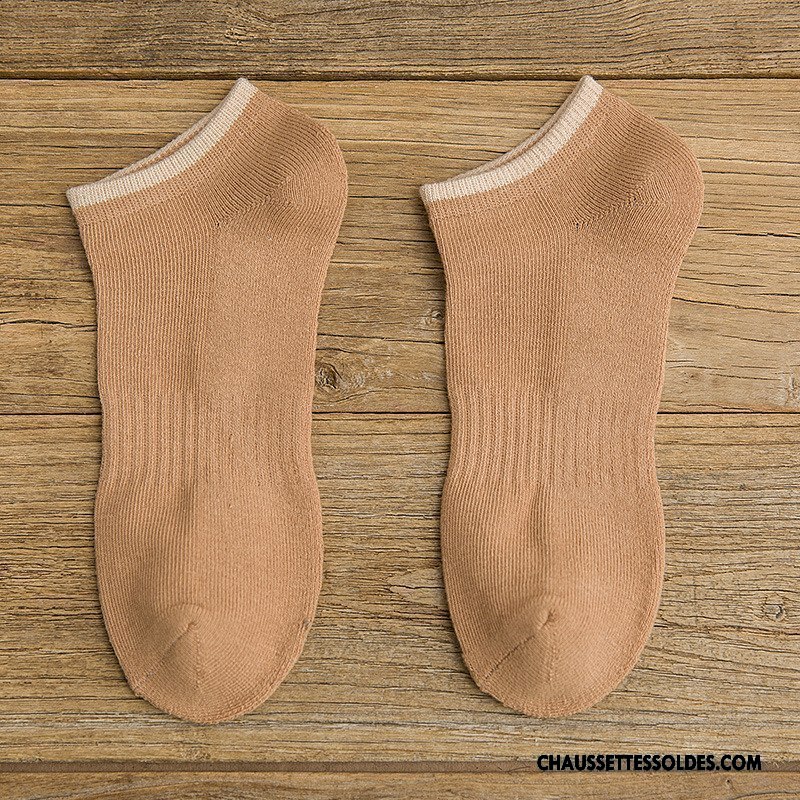 Chaussettes Courtes Homme 100% Coton Le Nouveau Hiver Terry L'automne Personnalité Pure Marron / Brun