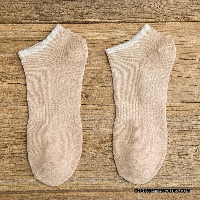 Chaussettes Courtes Homme 100% Coton Le Nouveau Hiver Terry L'automne Personnalité Pure Marron / Brun
