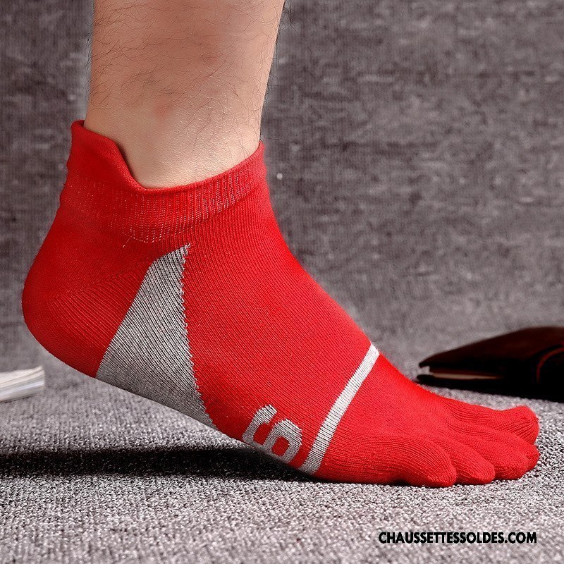 Chaussettes Courtes Homme 100% Coton Livraison Gratuite Cinq Doigts Antibactérien Coton Bio Été Gris