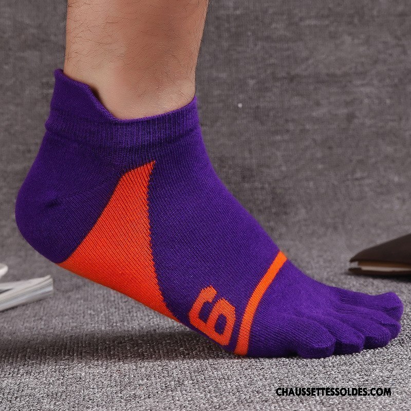 Chaussettes Courtes Homme 100% Coton Livraison Gratuite Cinq Doigts Antibactérien Coton Bio Été Gris