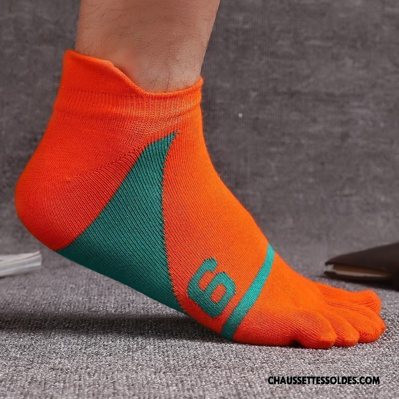 Chaussettes Courtes Homme 100% Coton Livraison Gratuite Cinq Doigts Antibactérien Coton Bio Été Gris