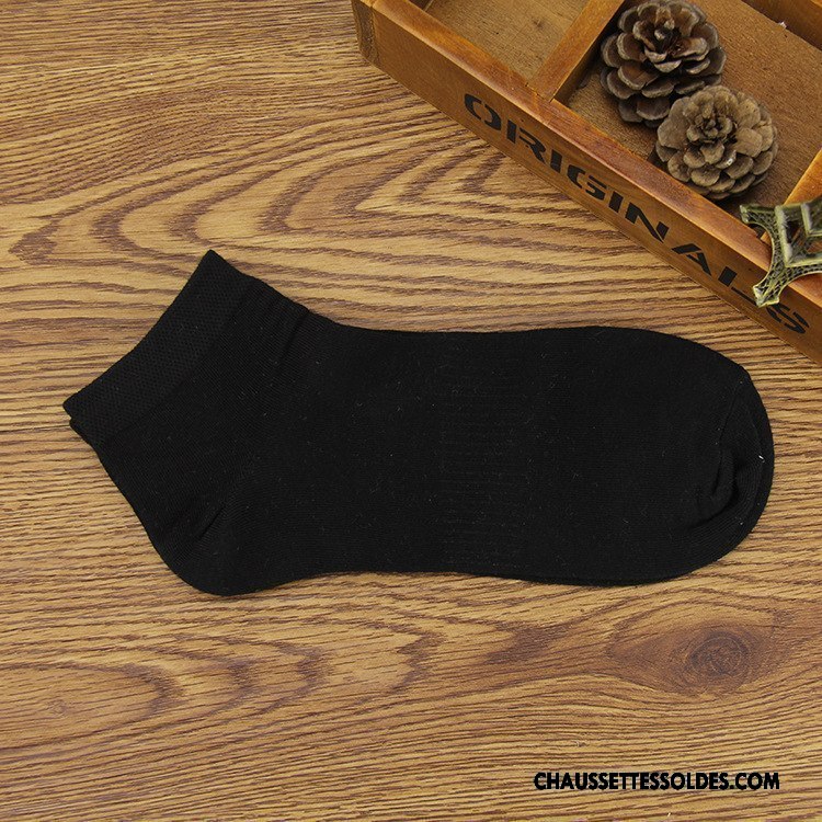Chaussettes Courtes Homme 100% Coton Printemps Été Le Nouveau De Travail Chaussette Basse Coupée Pure Gris