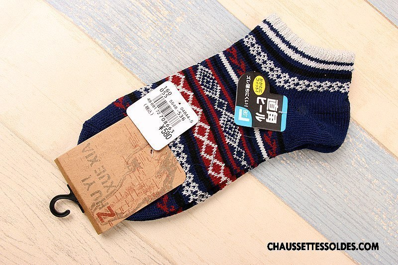 Chaussettes Courtes Homme 100% Coton Style National Chaussette Courte Tendance Chaussette Basse Coupée Été Coloré
