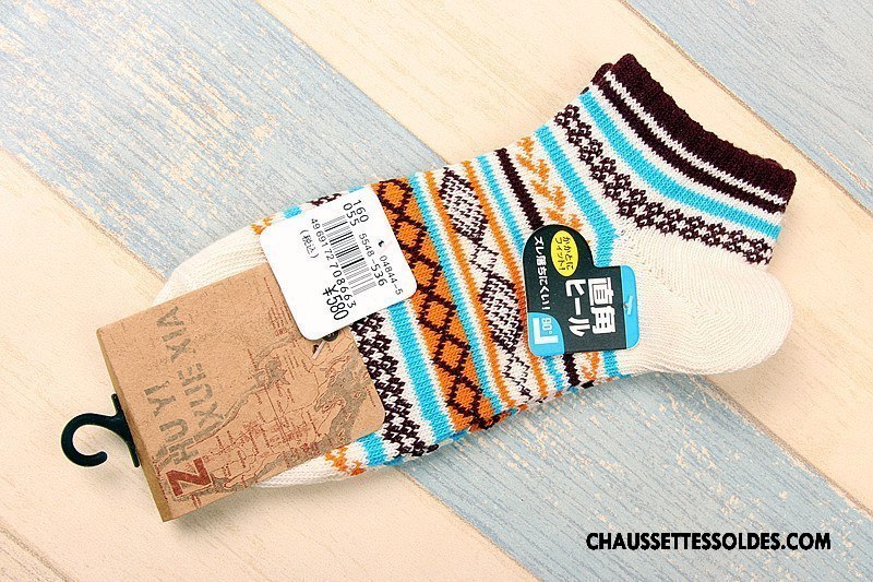 Chaussettes Courtes Homme 100% Coton Style National Chaussette Courte Tendance Chaussette Basse Coupée Été Coloré