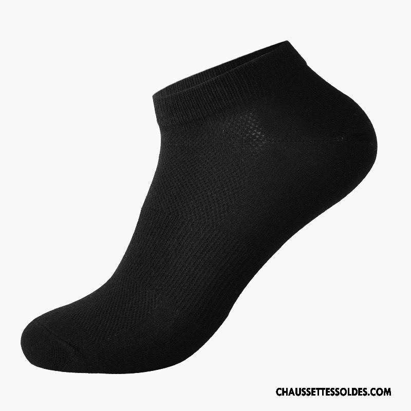 Chaussettes Courtes Homme Absorber La Sueur Anti-odeur Respirant 100% Coton Invisible Coton Bio Pure Gris
