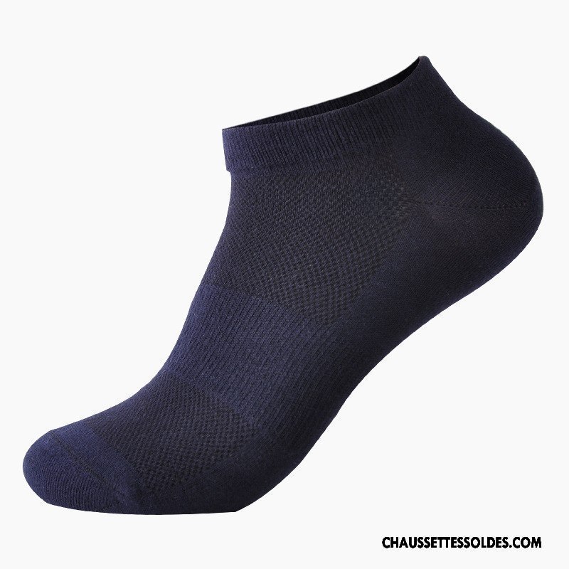 Chaussettes Courtes Homme Absorber La Sueur Anti-odeur Respirant 100% Coton Invisible Coton Bio Pure Gris