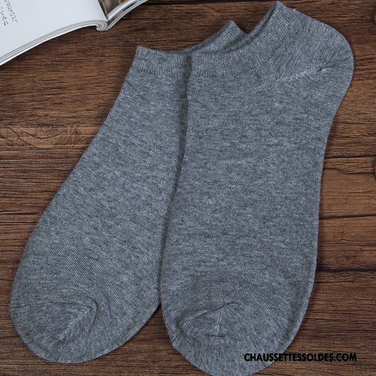 Chaussettes Courtes Homme Absorber La Sueur Chaussette Basse Coupée Anti-odeur Été Printemps Classique Pure