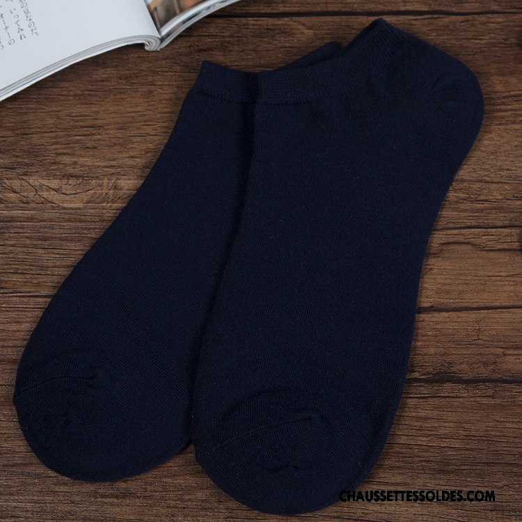 Chaussettes Courtes Homme Absorber La Sueur Chaussette Basse Coupée Anti-odeur Été Printemps Classique Pure