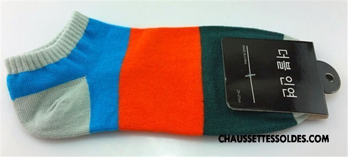 Chaussettes Courtes Homme Anti-odeur 100% Coton Mouvement Casual Été Absorber La Sueur Bleu Clair