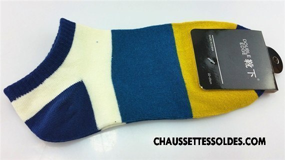 Chaussettes Courtes Homme Anti-odeur 100% Coton Mouvement Casual Été Absorber La Sueur Bleu Clair