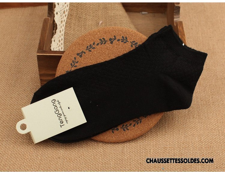 Chaussettes Courtes Homme Anti-odeur Absorber La Sueur L'automne De Travail Printemps Fibre Pure Blanc Noir