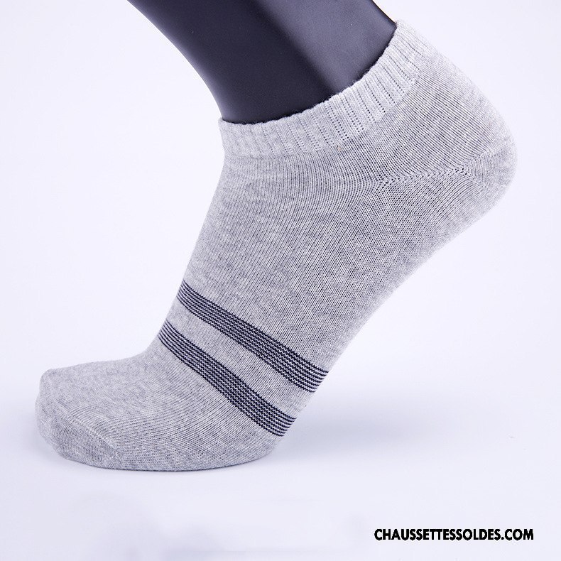 Chaussettes Courtes Homme Casual Haute Qualité Absorber La Sueur Porter Adulte Respirant Blanc