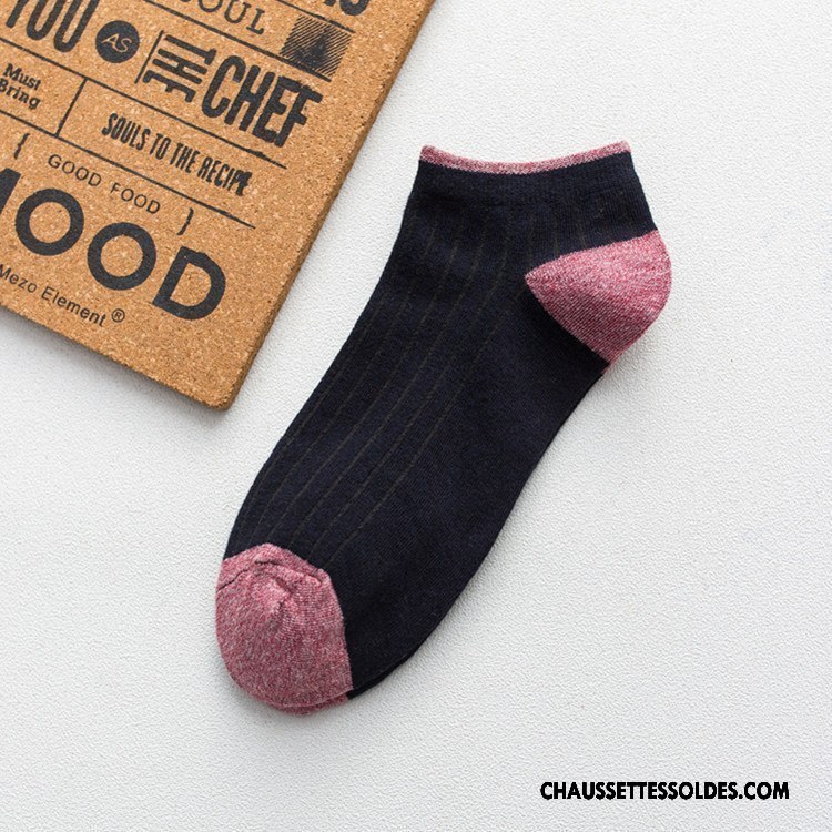Chaussettes Courtes Homme Chaussette Basse Coupée Chaussette Courte 100% Coton Printemps Coton Bio Invisible Gris Clair Foncé