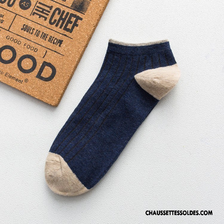 Chaussettes Courtes Homme Chaussette Basse Coupée Chaussette Courte 100% Coton Printemps Coton Bio Invisible Gris Clair Foncé