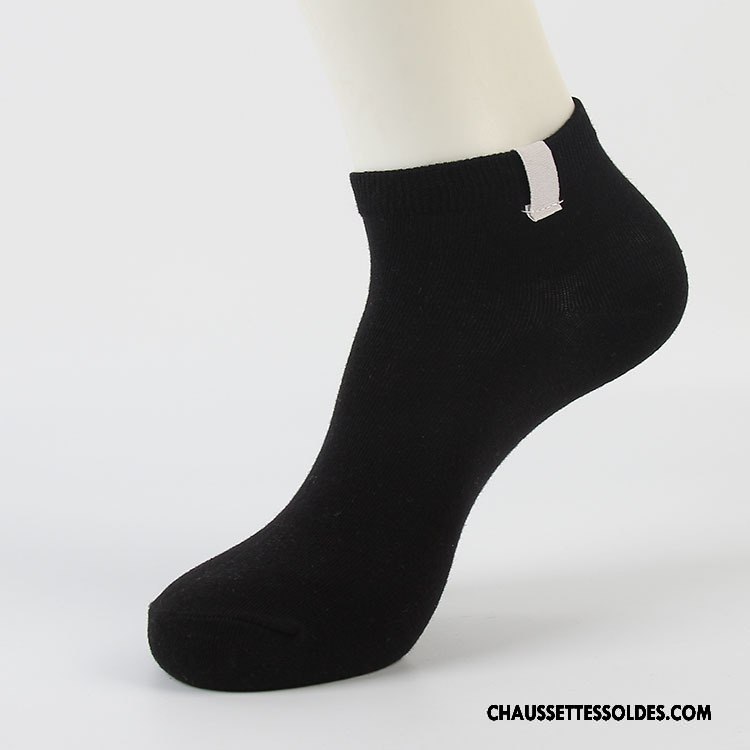 Chaussettes Courtes Homme Chaussette Basse Coupée Coton Bio Printemps Été Chaussette Courte Pure Rouge