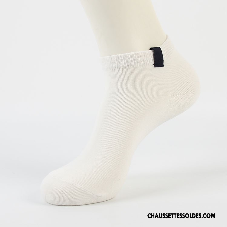 Chaussettes Courtes Homme Chaussette Basse Coupée Coton Bio Printemps Été Chaussette Courte Pure Rouge