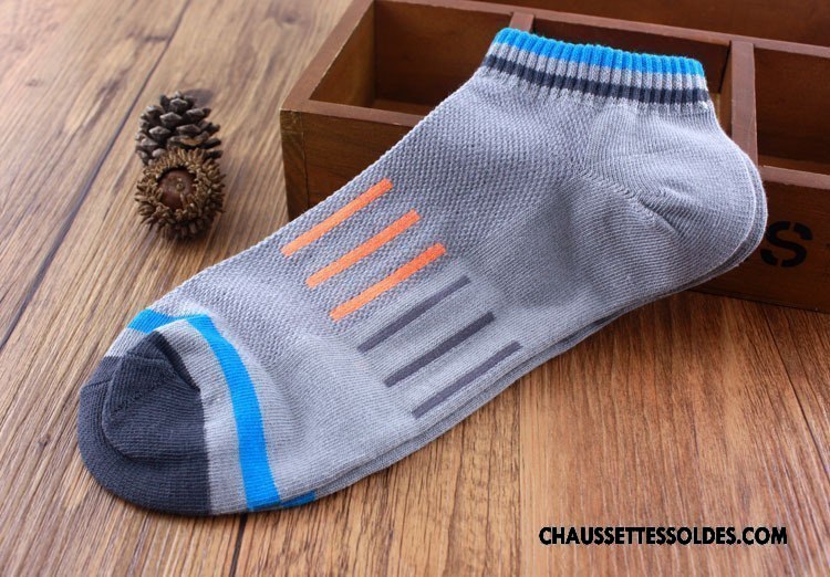 Chaussettes Courtes Homme Chaussette Basse Coupée Le Nouveau Mouvement Matelassé Printemps Réseau Bleu Marin