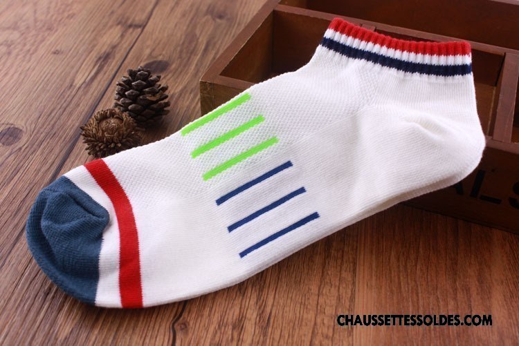 Chaussettes Courtes Homme Chaussette Basse Coupée Le Nouveau Mouvement Matelassé Printemps Réseau Bleu Marin