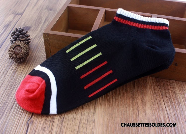 Chaussettes Courtes Homme Chaussette Basse Coupée Le Nouveau Mouvement Matelassé Printemps Réseau Bleu Marin
