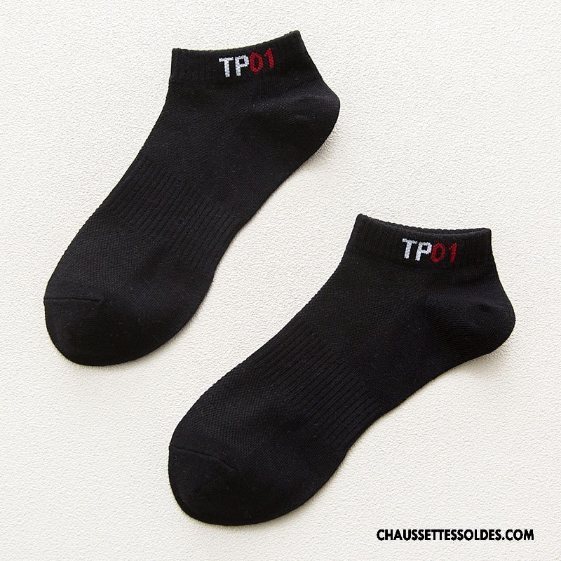 Chaussettes Courtes Homme Chaussette Basse Coupée Nouvelles Arrivées Mouvement Réseau Été Légère Pure Blanc