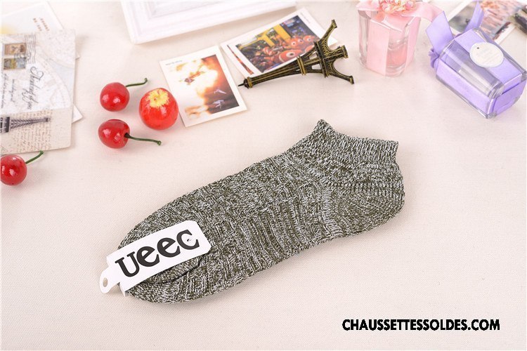 Chaussettes Courtes Homme Chaussette Basse Coupée Printemps 100% Coton Le Nouveau Respirant Coton Bio Bordeaux Clair
