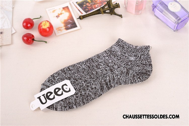 Chaussettes Courtes Homme Chaussette Basse Coupée Printemps 100% Coton Le Nouveau Respirant Coton Bio Bordeaux Clair