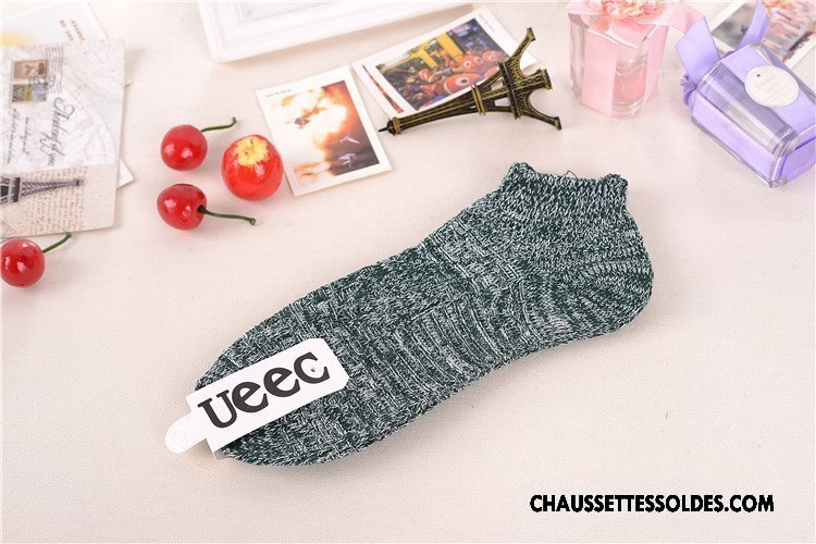 Chaussettes Courtes Homme Chaussette Basse Coupée Printemps 100% Coton Le Nouveau Respirant Coton Bio Bordeaux Clair