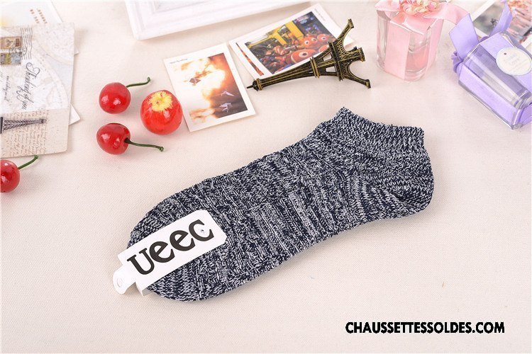 Chaussettes Courtes Homme Chaussette Basse Coupée Printemps 100% Coton Le Nouveau Respirant Coton Bio Bordeaux Clair