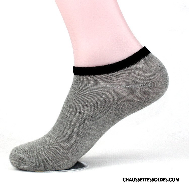 Chaussettes Courtes Homme Chaussette Courte Chaussette Basse Coupée Le Nouveau Chaussettes En Coton Invisible Gris