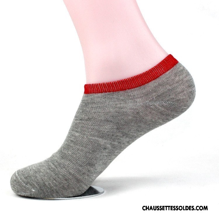 Chaussettes Courtes Homme Chaussette Courte Chaussette Basse Coupée Le Nouveau Chaussettes En Coton Invisible Gris