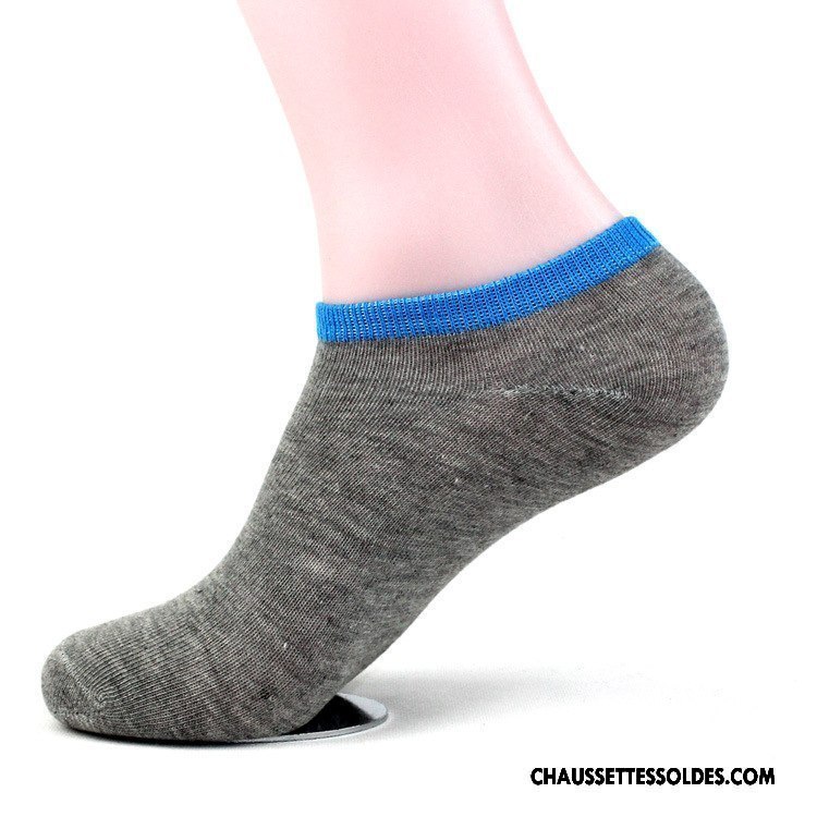 Chaussettes Courtes Homme Chaussette Courte Chaussette Basse Coupée Le Nouveau Chaussettes En Coton Invisible Gris