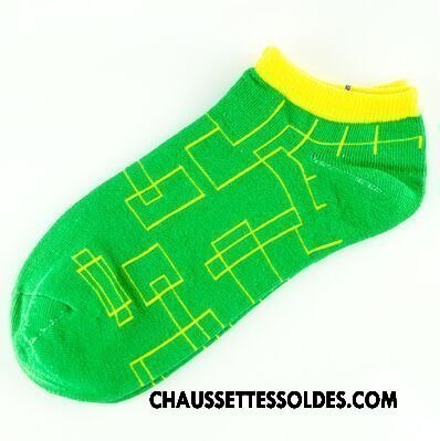 Chaussettes Courtes Homme Chaussette Courte Mouvement Basse Personnalité Été Tendance Blanc Noir Jaune Clair