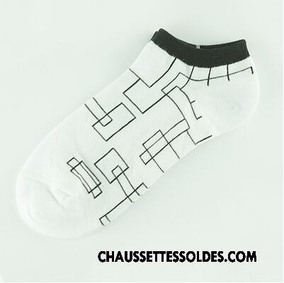 Chaussettes Courtes Homme Chaussette Courte Mouvement Basse Personnalité Été Tendance Blanc Noir Jaune Clair
