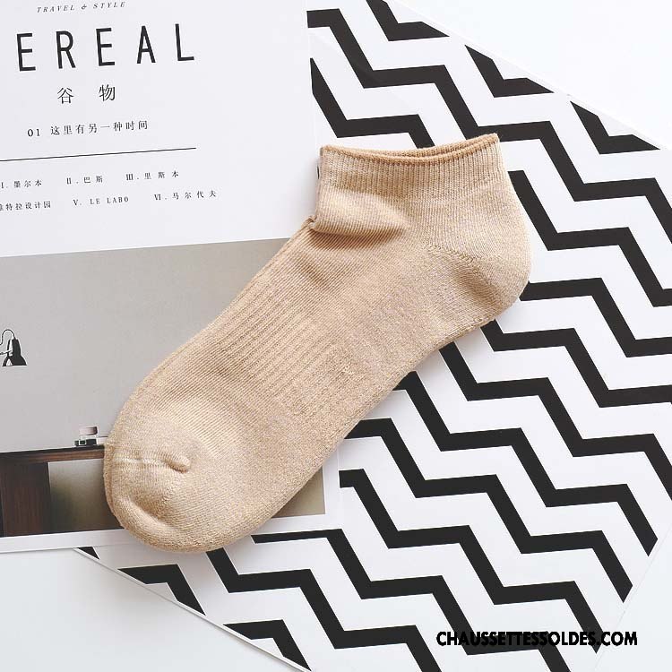 Chaussettes Courtes Homme Chaussette Courte Terry Anti-odeur Naturel Nouvelles Arrivées Beige Jaune