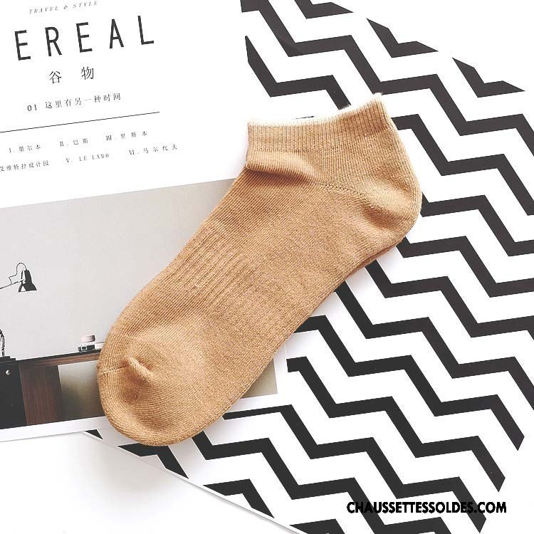 Chaussettes Courtes Homme Chaussette Courte Terry Anti-odeur Naturel Nouvelles Arrivées Beige Jaune