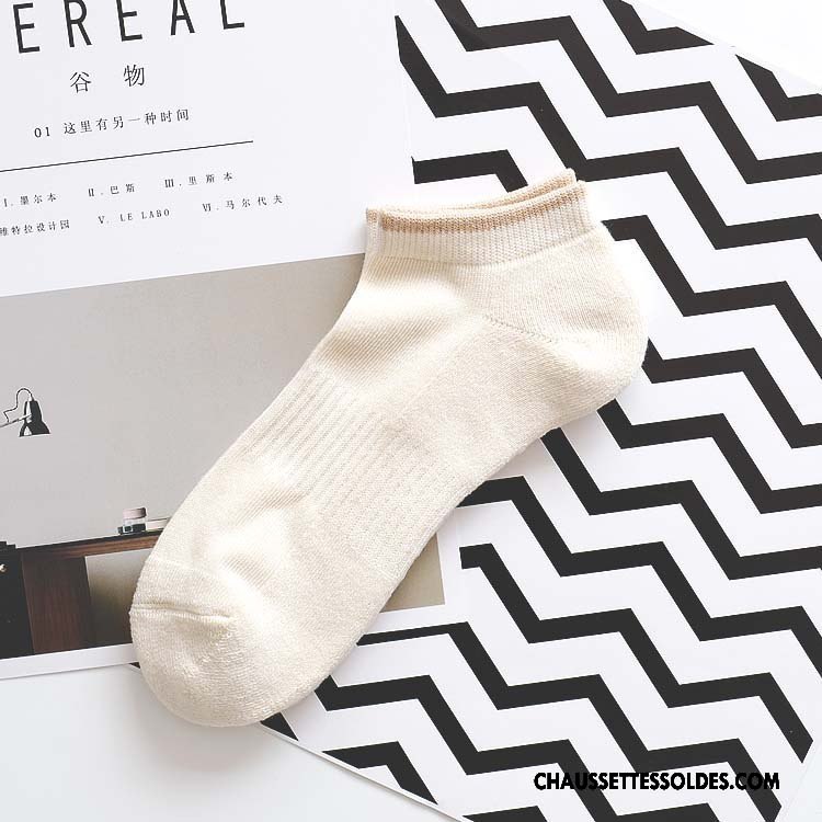 Chaussettes Courtes Homme Chaussette Courte Terry Anti-odeur Naturel Nouvelles Arrivées Beige Jaune