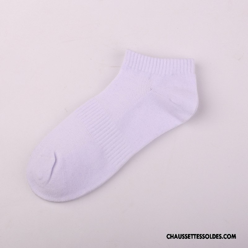 Chaussettes Courtes Homme Chaussette Courte Été Engrener Chaussettes En Coton Légère Casual Pure Gris Clair