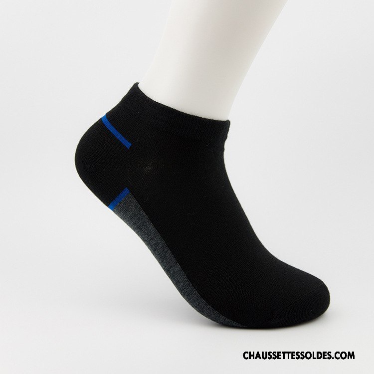 Chaussettes Courtes Homme Chaussettes En Coton Absorber La Sueur Adulte Casual Toutes Les Saisons Respirant Bleu