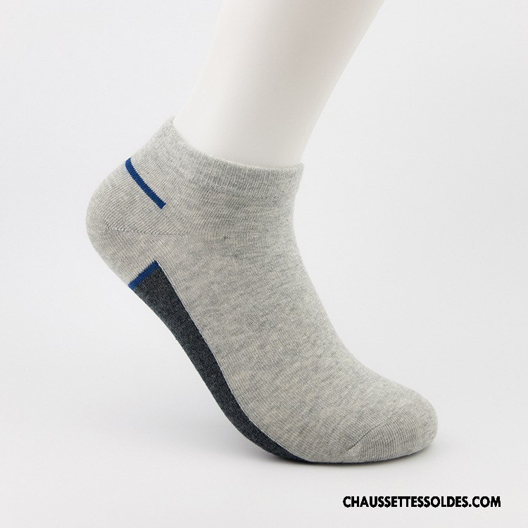 Chaussettes Courtes Homme Chaussettes En Coton Absorber La Sueur Adulte Casual Toutes Les Saisons Respirant Bleu