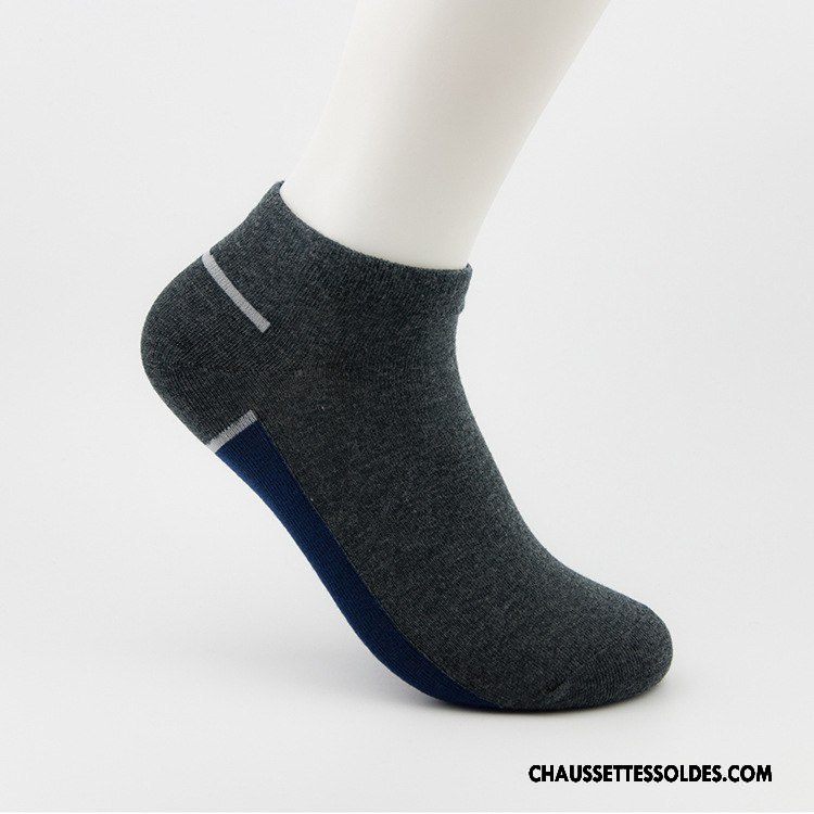 Chaussettes Courtes Homme Chaussettes En Coton Absorber La Sueur Adulte Casual Toutes Les Saisons Respirant Bleu