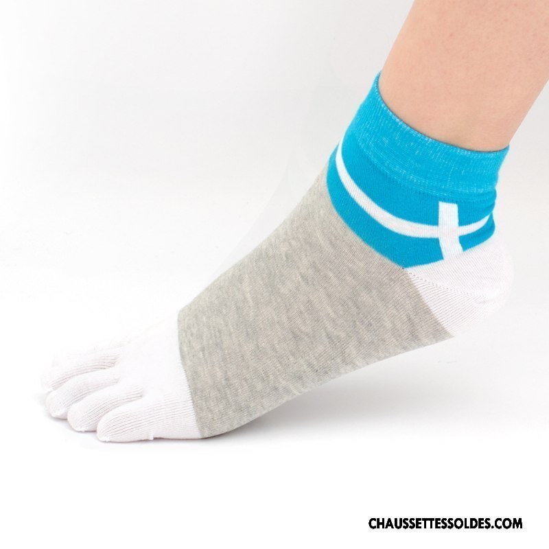 Chaussettes Courtes Homme Chaussettes En Coton Absorber La Sueur Toutes Les Saisons Mode Cinq Doigts Couleurs Mixtes Coloré