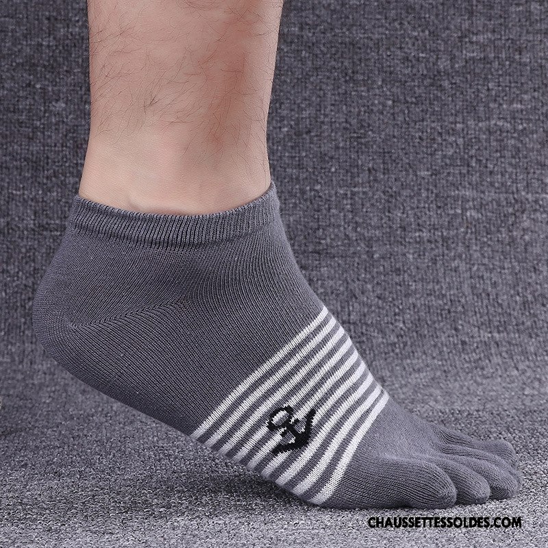 Chaussettes Courtes Homme Cinq Doigts 100% Coton Coton Bio Livraison Gratuite Été Antibactérien Blanc