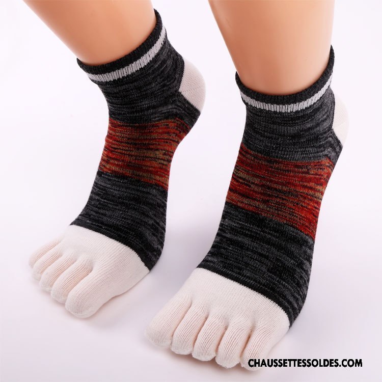 Chaussettes Courtes Homme Cinq Doigts Nouvelles Arrivées Matelassé Tendance Doigt De Pied Chaussette Basse Coupée Bleu Marin