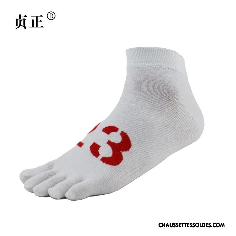Chaussettes Courtes Homme Cinq Doigts Numérique 100% Coton Coton Bio Été Printemps Bleu Marin
