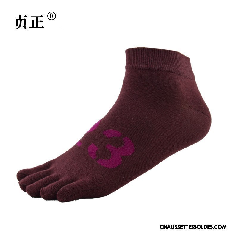 Chaussettes Courtes Homme Cinq Doigts Numérique 100% Coton Coton Bio Été Printemps Bleu Marin