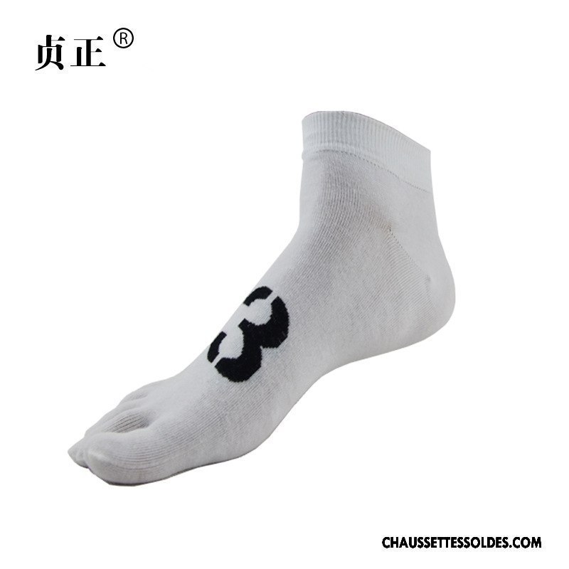 Chaussettes Courtes Homme Cinq Doigts Numérique 100% Coton Coton Bio Été Printemps Bleu Marin