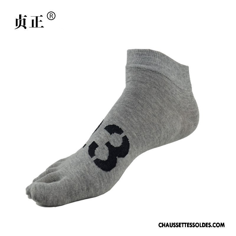 Chaussettes Courtes Homme Cinq Doigts Numérique 100% Coton Coton Bio Été Printemps Bleu Marin