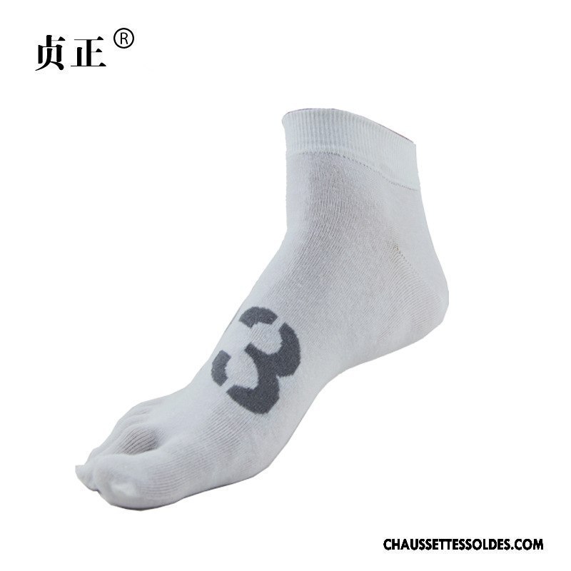 Chaussettes Courtes Homme Cinq Doigts Numérique 100% Coton Coton Bio Été Printemps Bleu Marin