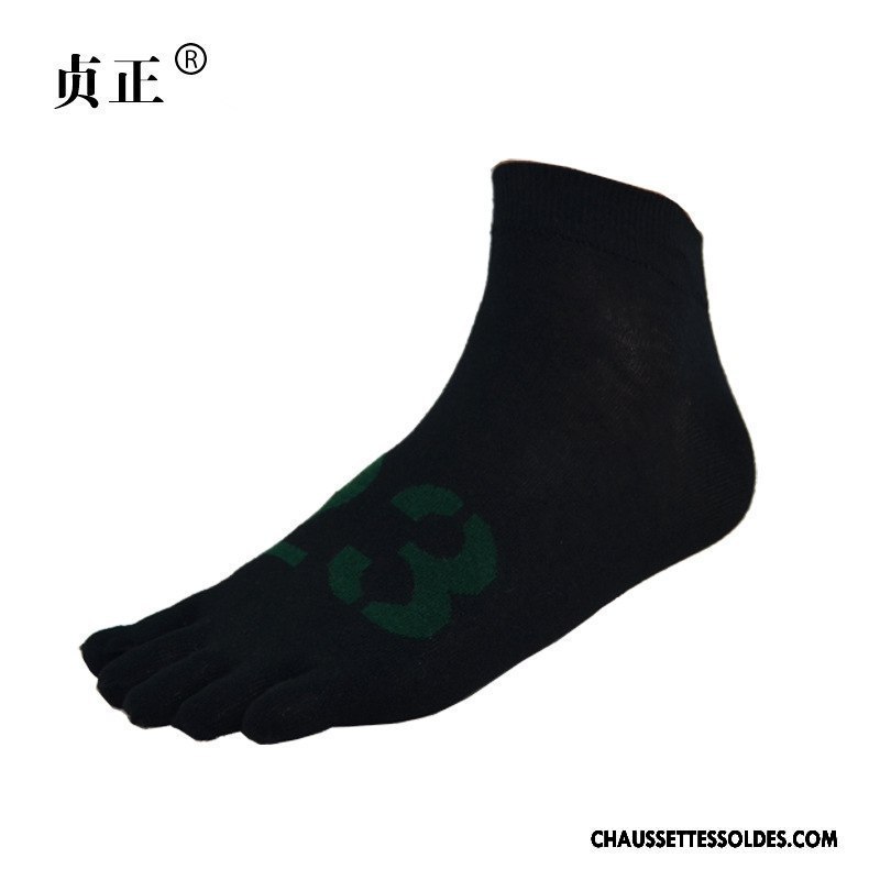 Chaussettes Courtes Homme Cinq Doigts Numérique 100% Coton Coton Bio Été Printemps Bleu Marin